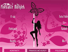 Tablet Screenshot of poledance-motylek.cz